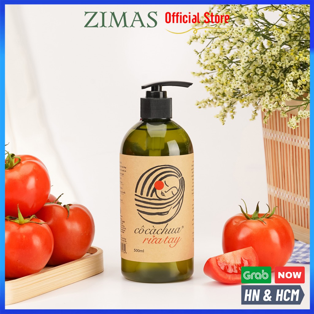 Nước rửa tay hữu cơ Cô Cà Chua thiên nhiên sát diệt khuẩn an toàn cho da Zimas