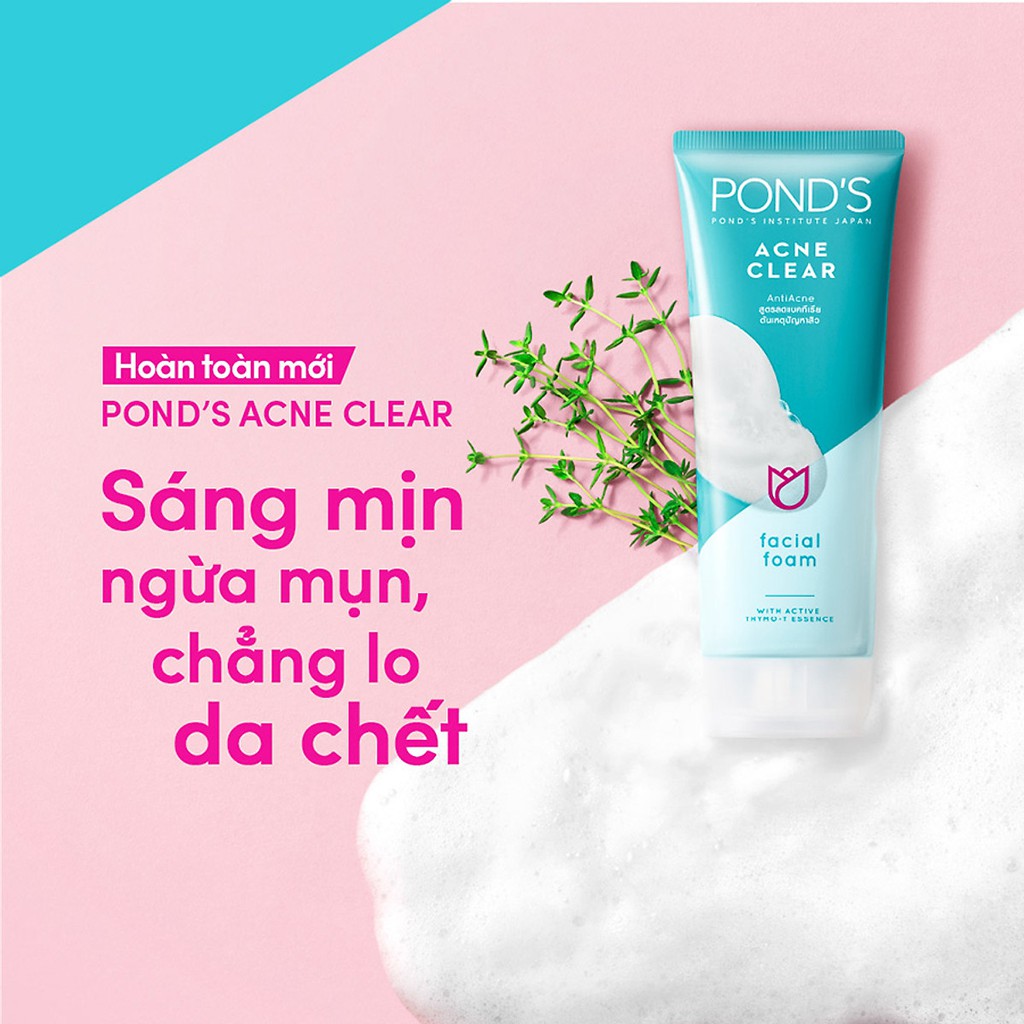 🌹Sữa rửa mặt Pond's Acne Clear ngừa mụn - 100g