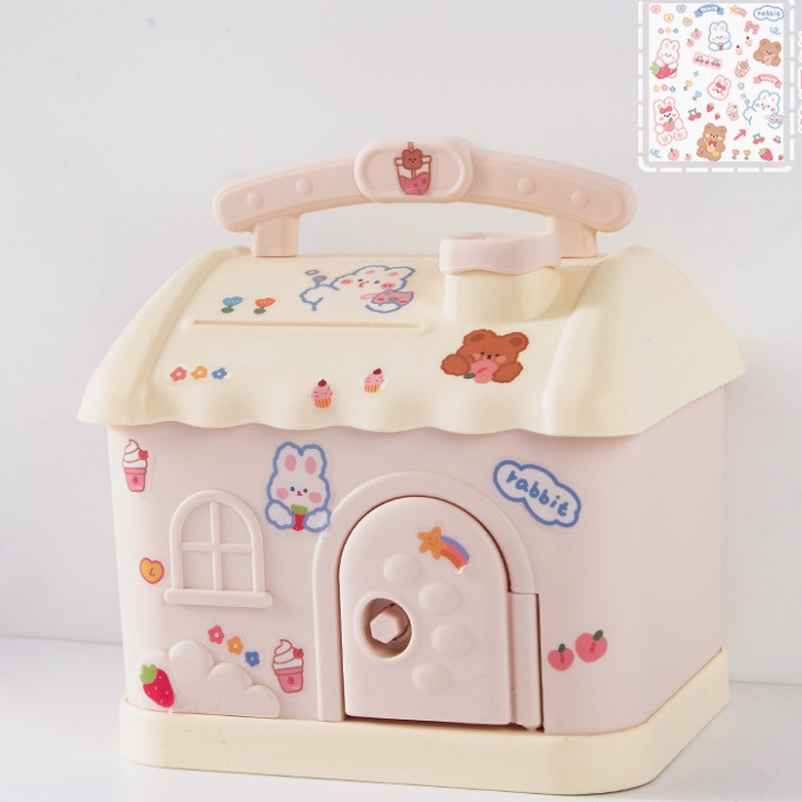 Két sắt mini tiết kiệm tiền hình ngôi nhà siêu dễ thương dành cho bé 💛𝒈𝒊𝒂𝒅𝒖𝒏𝒈𝒄𝒖𝒂𝒌𝒉𝒂𝒖𝟔𝟖💛