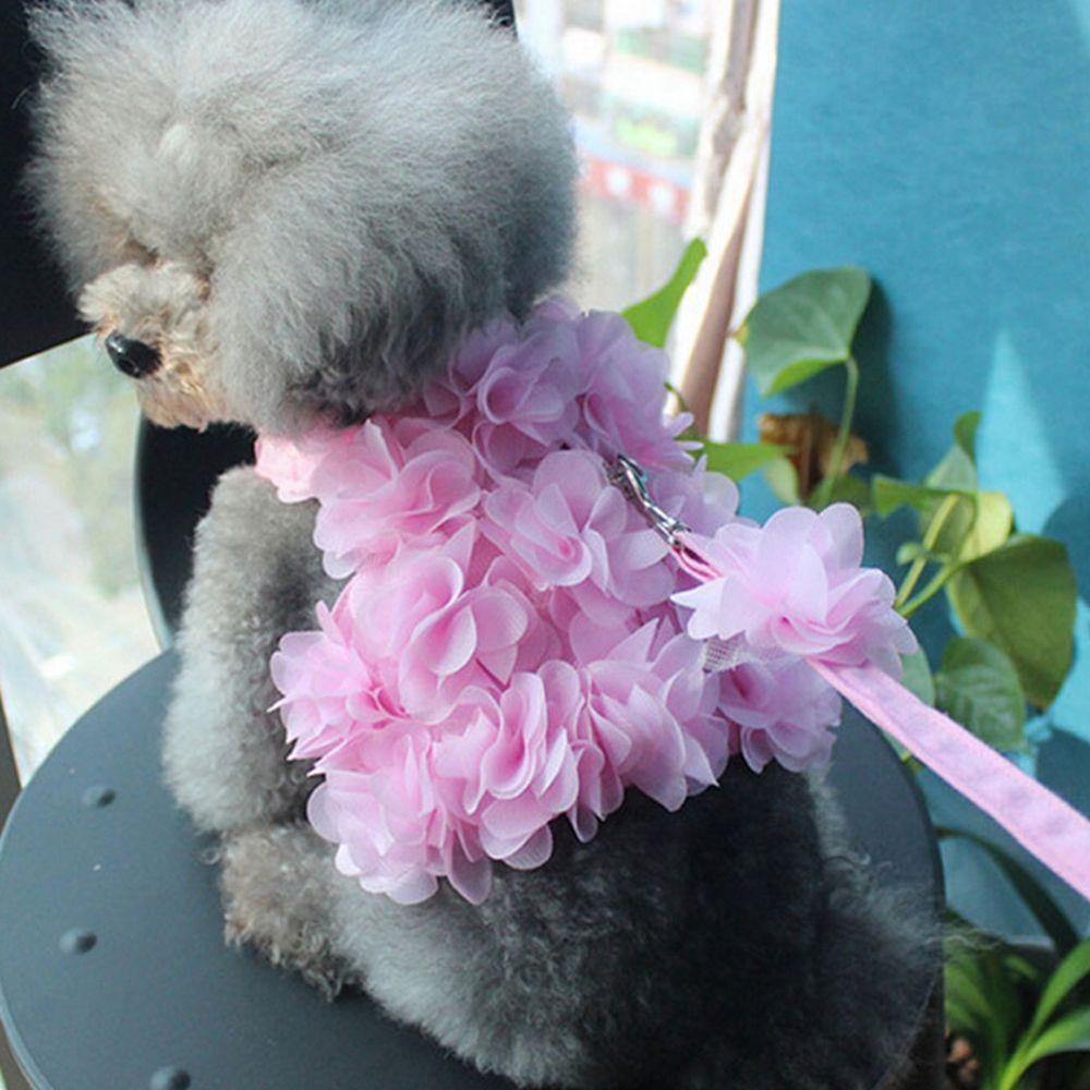 Dây Dắt Thú Cưng Hình Bông Hoa Màu Hồng Xinh Xắn