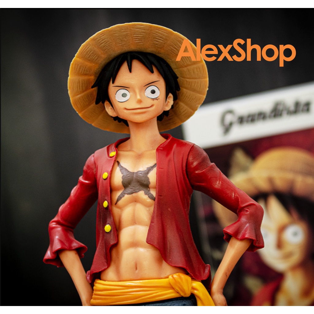 [25cm] Mô Hình Luffy Có Thể Thay 3 Mặt Nhân Vật Làm Bằng Tay OnePiece