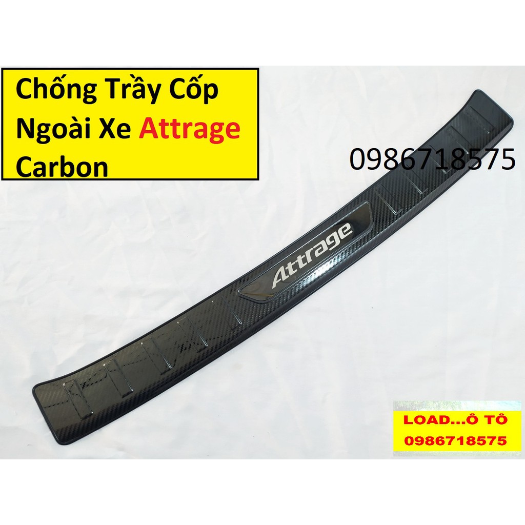 Chống Trầy Cốp, Ốp Bậc Cốp Sau Carbon Xe Mitsubishi Attrage 2020-2018 Đời cũ Mẫu Carbon Cao Cấp Nhất Thị Trường