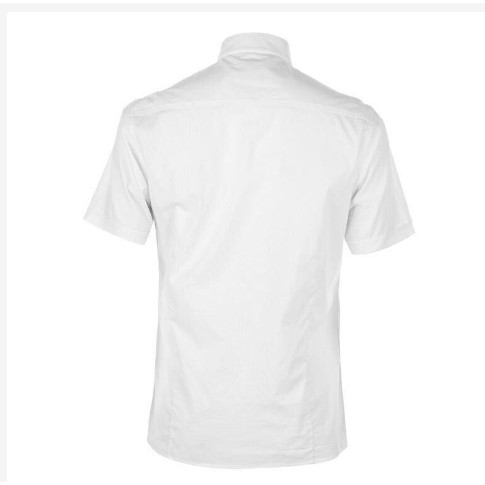 [100% Cotton] Áo sơ mi ngắn tay Pierre Cardin Fashion Short Sleeve Shirt Mens (White/Back - Xách tay UK