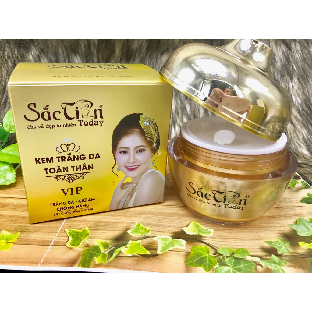 Kem trắng da toàn thân Sắc Tiên Today 100g - 150g -200g chống nắng an toàn, da trắng mềm mịn có lớp makeup nhẹ