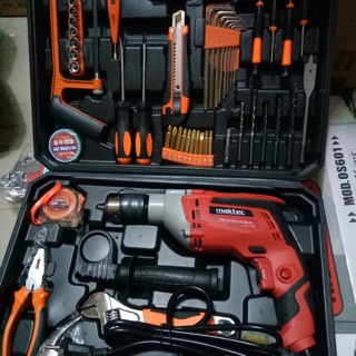 Máy khoan 🔥freeship🔥 valy máy khoan 13ly maktec full đồ nghề kiềm, búa, ốc vít