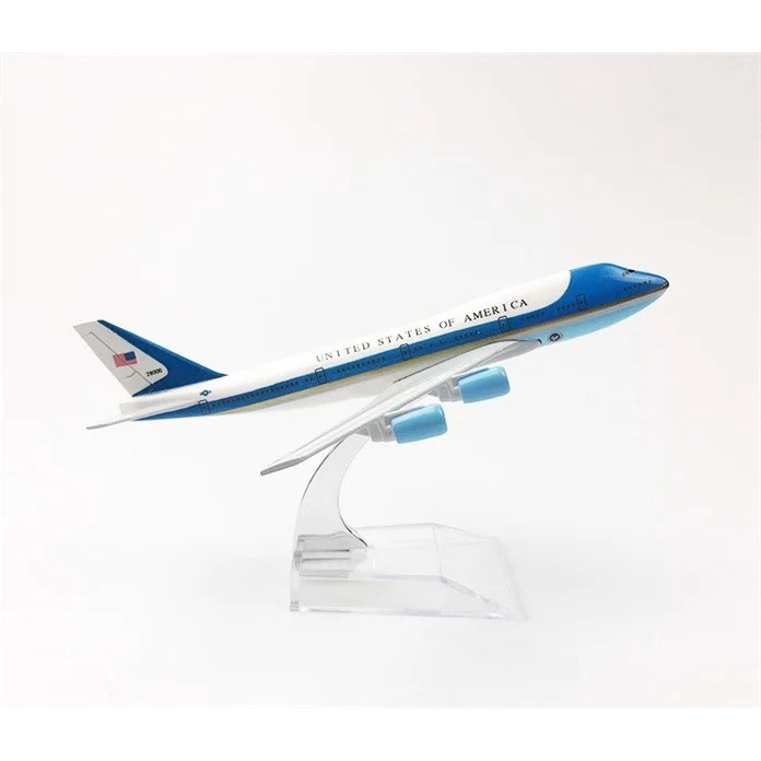 Mô hình máy bay bằng kim loại Boeing B747 B737 B787 B777 16cm MB16 có đế trưng bày