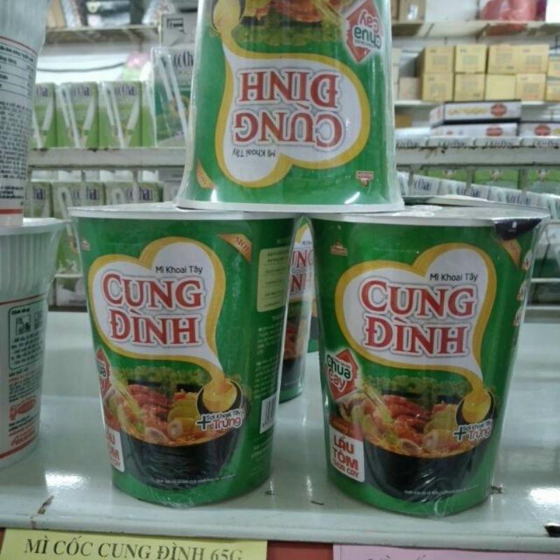 (mới)1 ly mì lẩu tôm chua cay Cung đình siêu ngon 65G