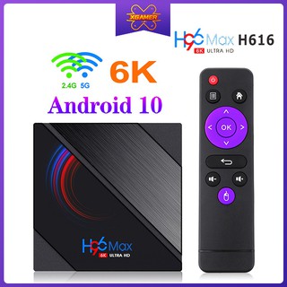 Đầu TV Box H96 Max H616 Android 10 4g 64gb 1080p 6k Bt có kèm phụ kiện