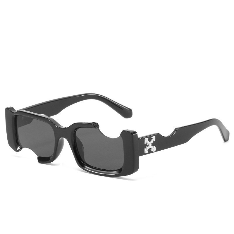 Kính Off White mắt khuyết cực ngầu, kính thời trang cá tính, dáng unisex cho nam nữ