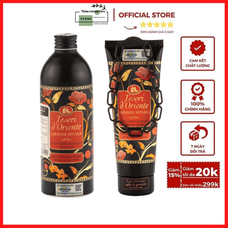 Sữa Tắm Xích Tesori Hoa Trà Nhật Bản 250ml - 500ml