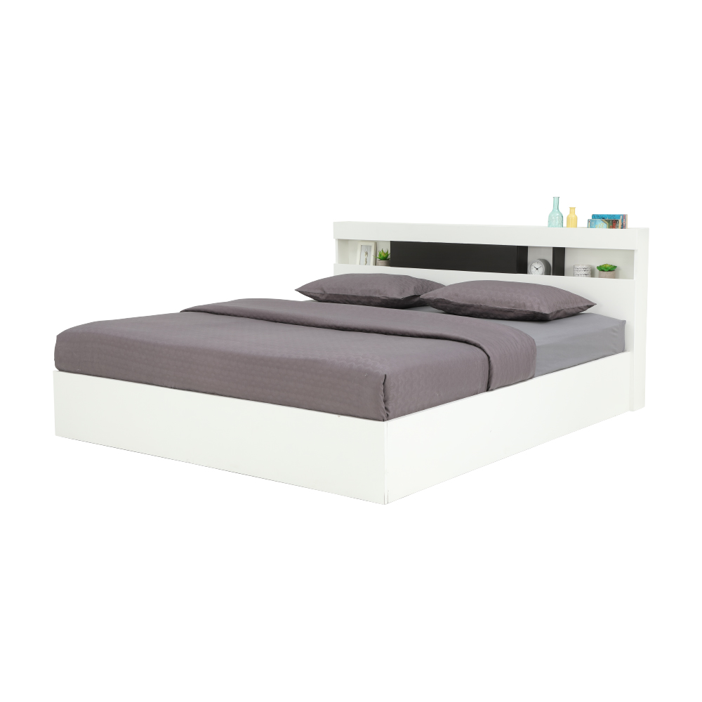 Giường 5 Ft. 153x198cm VIOLIN Màu Trắng Index Living Mall