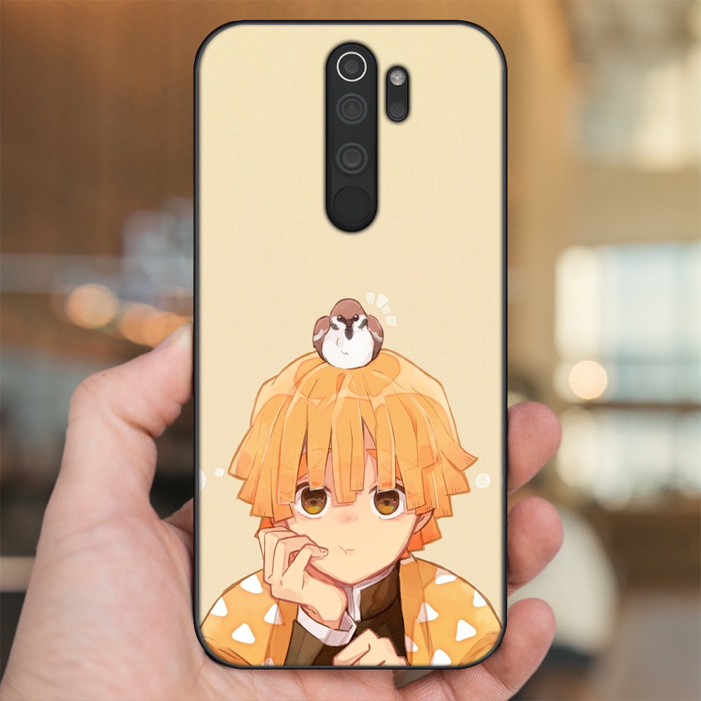 Ốp lưng Xiaomi Redmi Note 8 Pro viền đen in hình Zenitsu Kimetsu no Yaiba