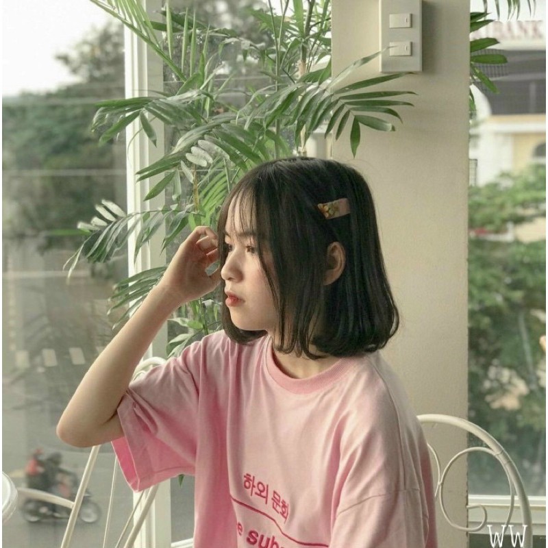 áo thun hàn quốc form rộng thêu chữ