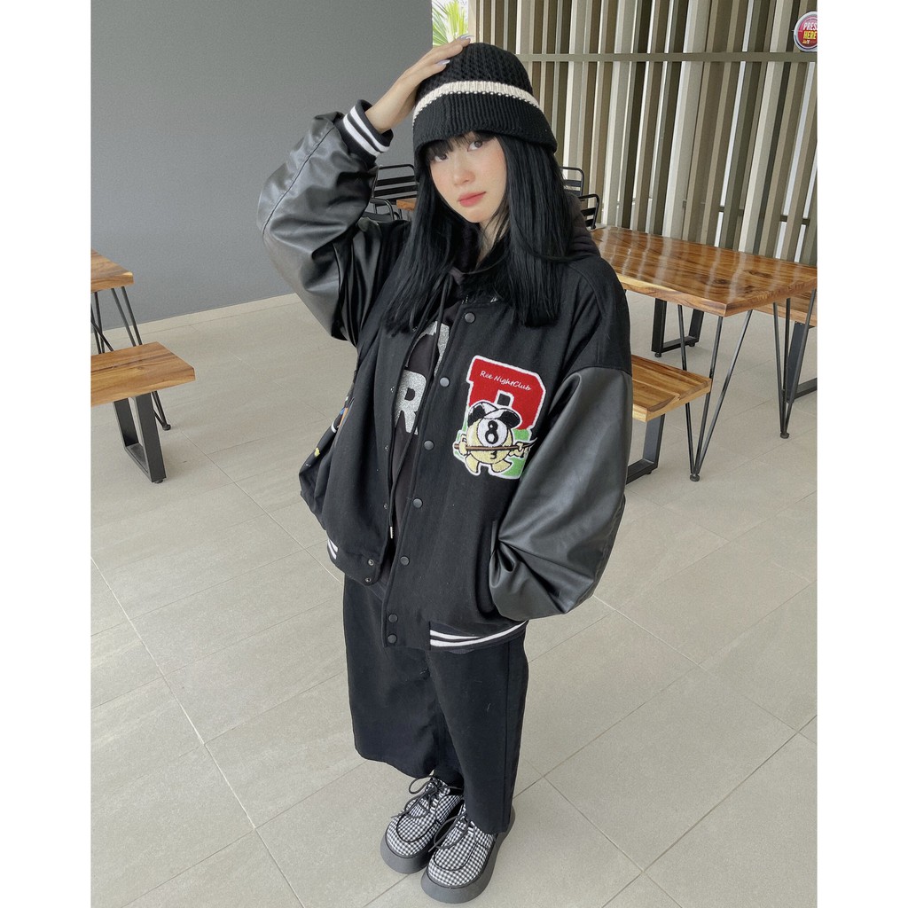 ÁO KHOÁC VARSITY PHỐI DA BY REE,