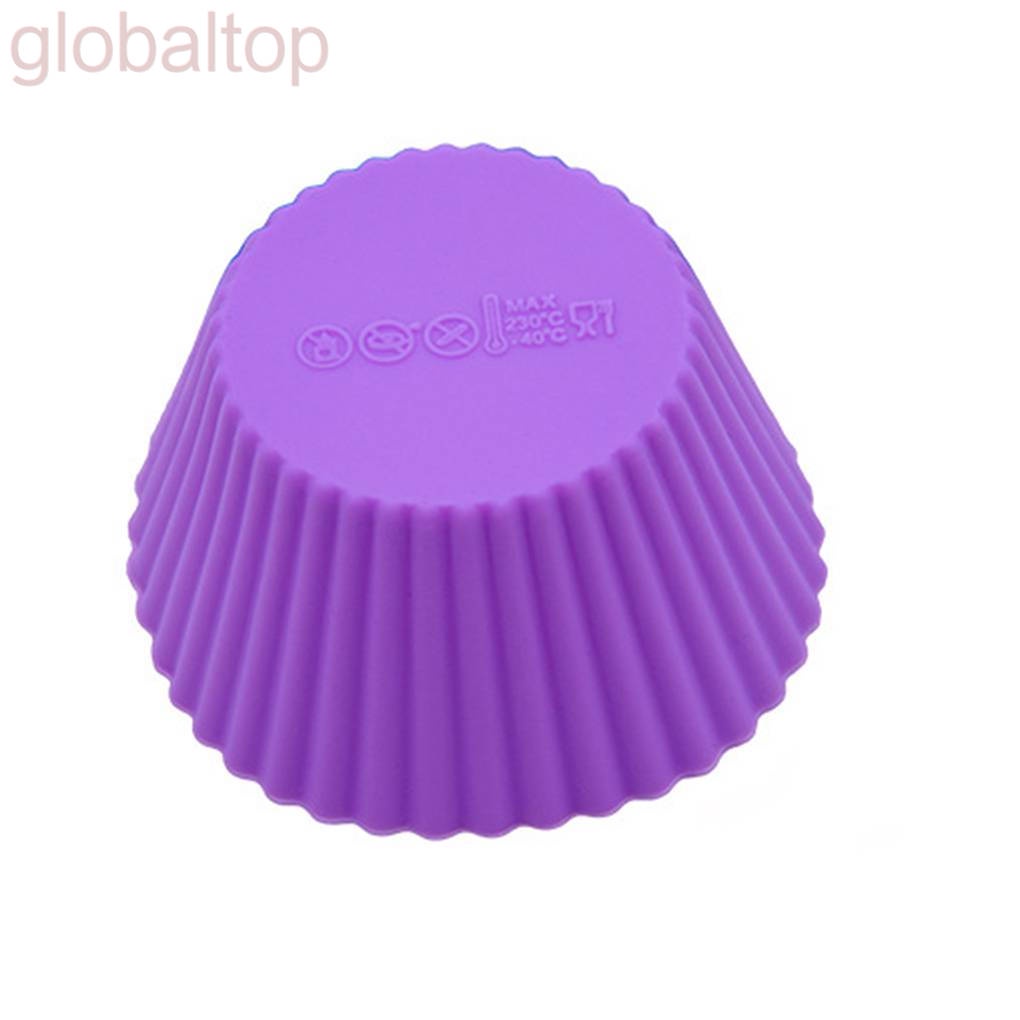 Set 12 Cốc Silicone Làm Bánh Cupcake Nhiều Màu Sắc