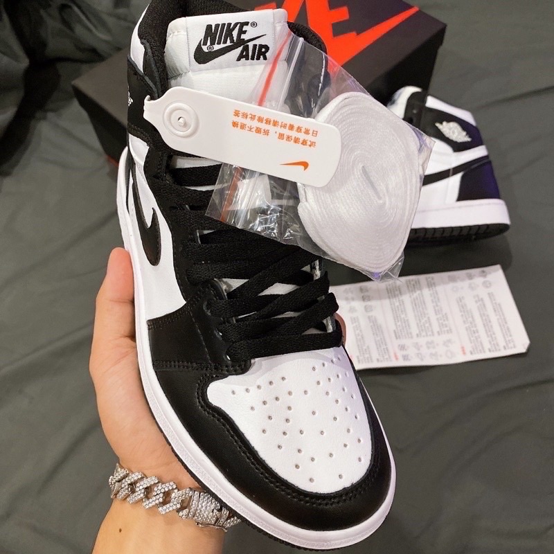 GIÀY J’D1 BLACk WHITE PANDA CỔ CAO SC