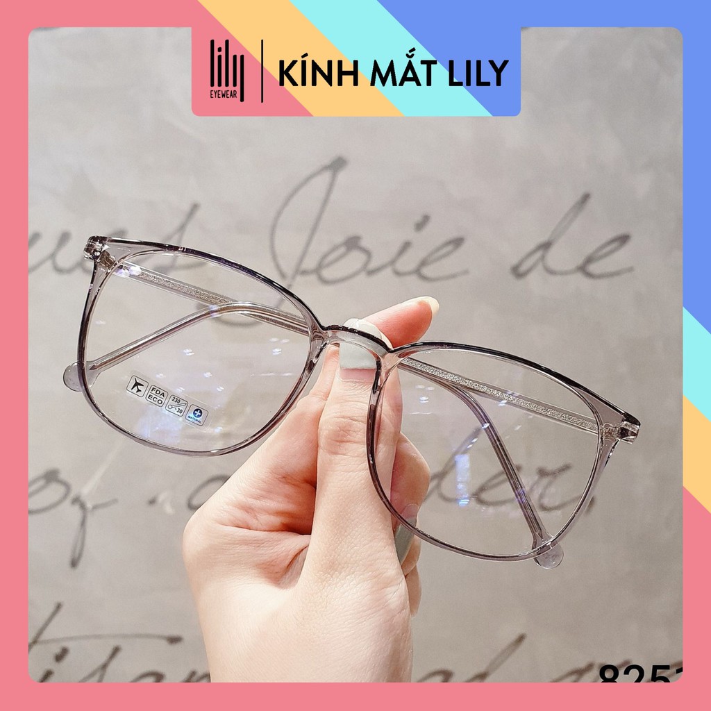 Gọng kính cận nam nữ Lilyeyewear mắt vuông to có thể chống bụi, phù hợp với nhiều khuôn mặt, đa dạng màu sắc - 8251