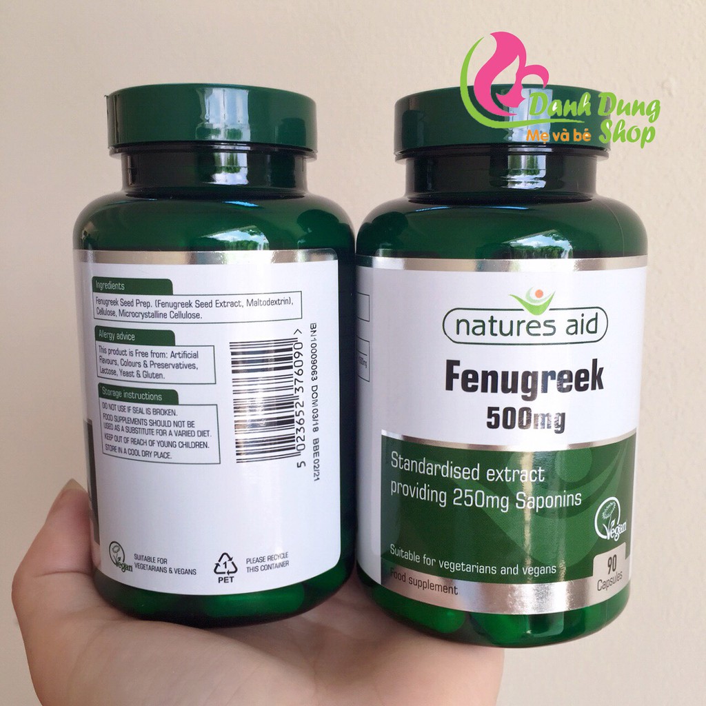  Viên Lợi Sữa Cỏ Cà Ri Fenugreek 500mg Anh 90 Viên