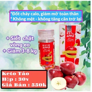 Giảm cân keto dấm táo hộp 30v [ Bản Mạnh Cho Người Lờn ]