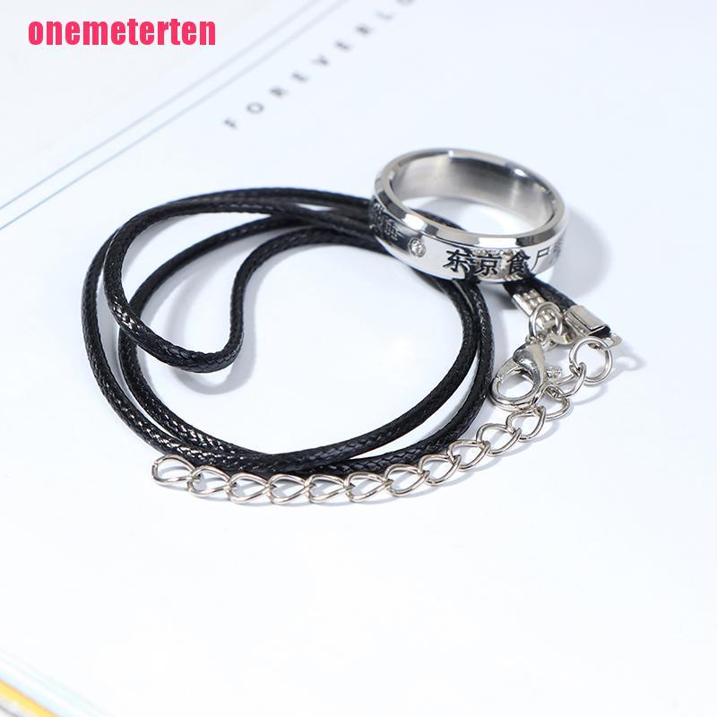 【TEN】Cosplay Anime Tokyo Ghoul Kaneki Titanium Steel Ring Finger Ring Necklace