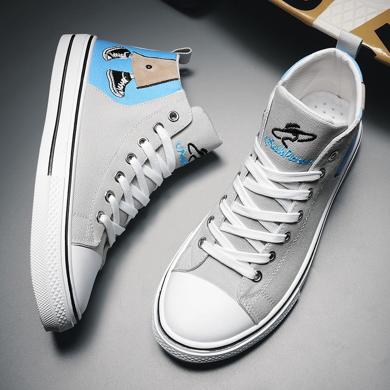 NEW Canvas Sneakers Hipster Pattern Shoes Women's Shoes Flat Casual Board Shoes Mens Shoes Student's Shoes White Shoes ⁿ