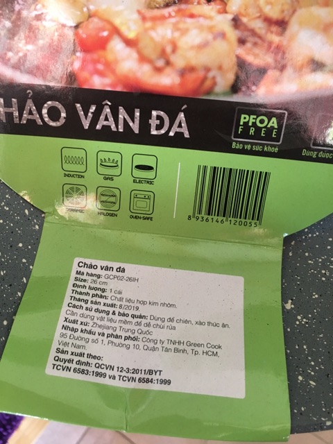 Chảo vân đá đáy từ sâu lòng Greencook [chính hãng]