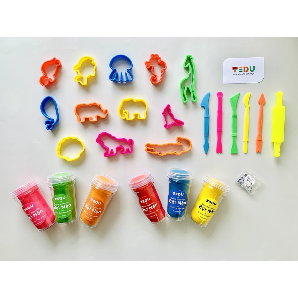 Bột nặn đất nặn an toàn TEDU - Set Động Vật