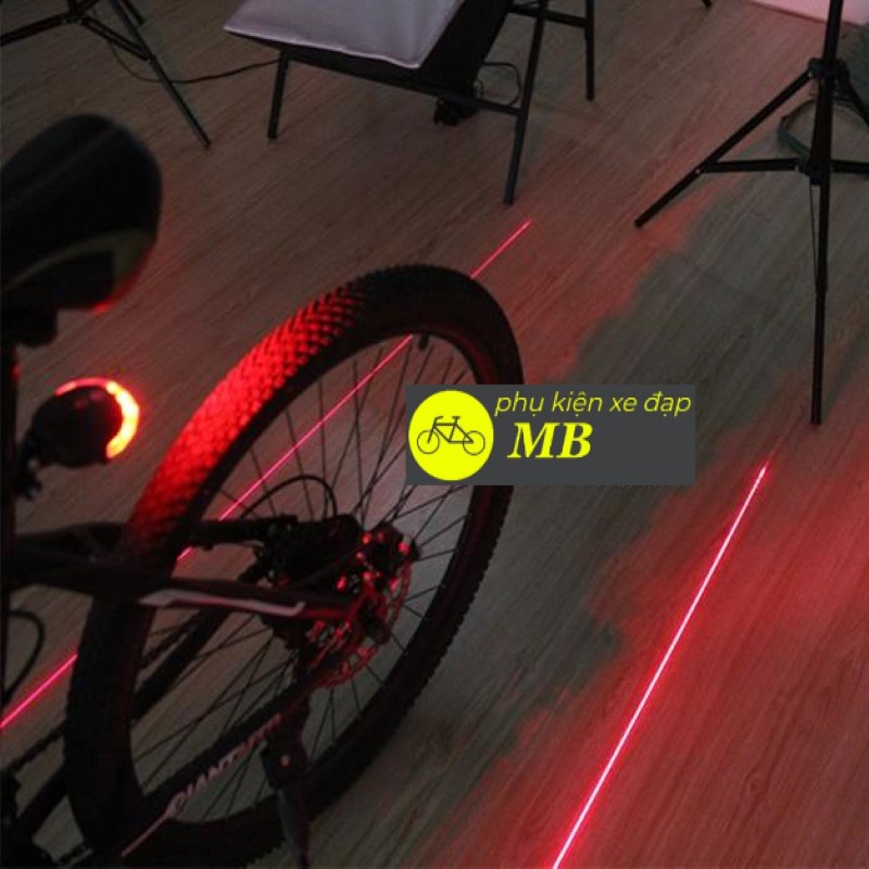 đèn hậu xe đạp laser vạch kẻ đường denhau02