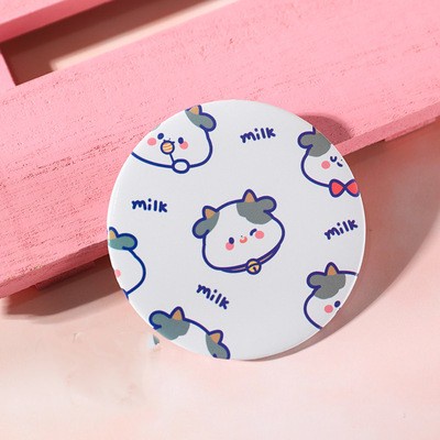 Gương trang điểm mini 1K siêu cute, cầm tay bỏ túi Hàn Quốc tiện lợi viền kim loại