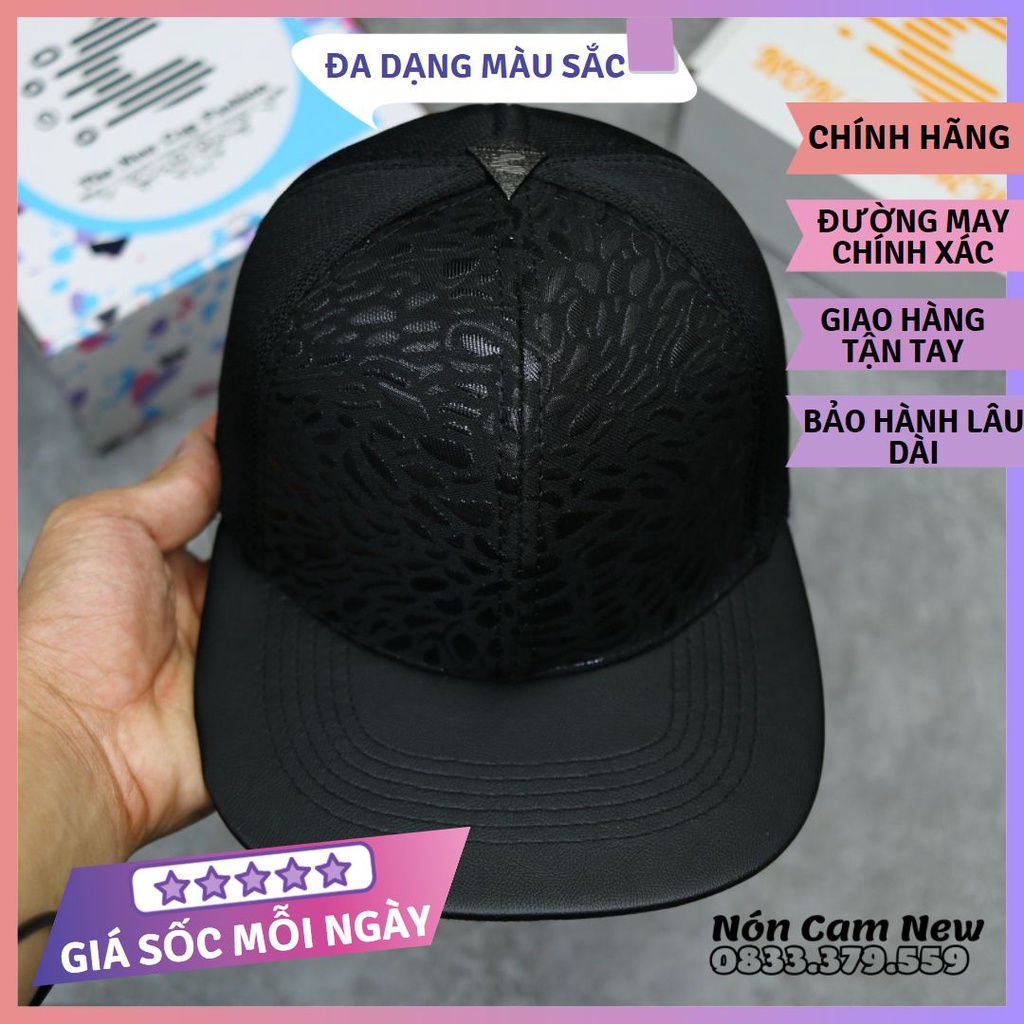 Mũ hiệu NONCAM Full Box mẫu snapback vải dệt ánh kim dành cho nam siêu độc KÈM VIDEO
