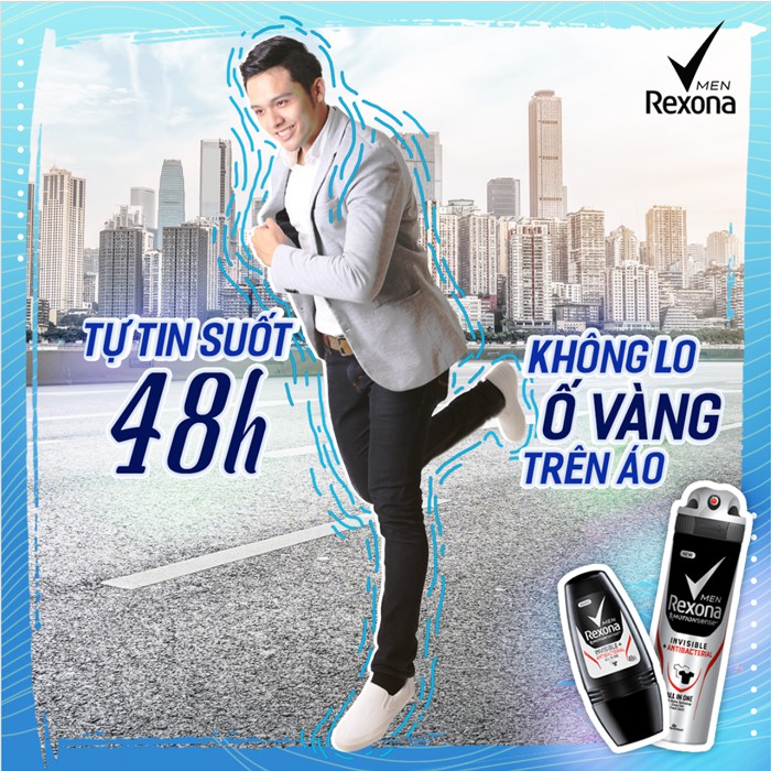 Lăn Khử Mùi Rexona Men Invisible Antibacterial 50ml