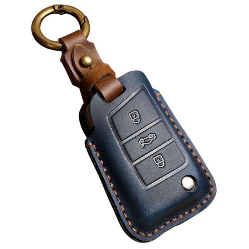 Ốp Bảo Vệ Chìa Khóa Xe Hơi Volkswagen Passat Meiteng Golf Tiguan Tilap Lavida Bằng Chất Liệu Da Thật Handmade