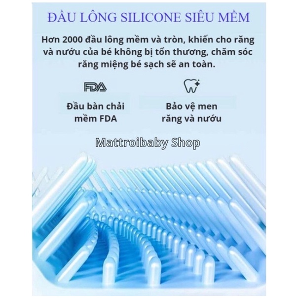 Bàn chải đánh răng cho bé 1 tuổi 2 tuổi 2 tuổi 3 tuổi chữ U silicon mềm mại tập đánh an toàn hình chim cánh vụt VINKID