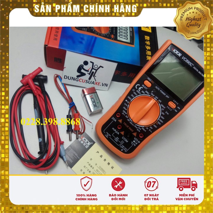 Đồng hồ vạn năng điện tử hiển thị số VICTOR VC890C +