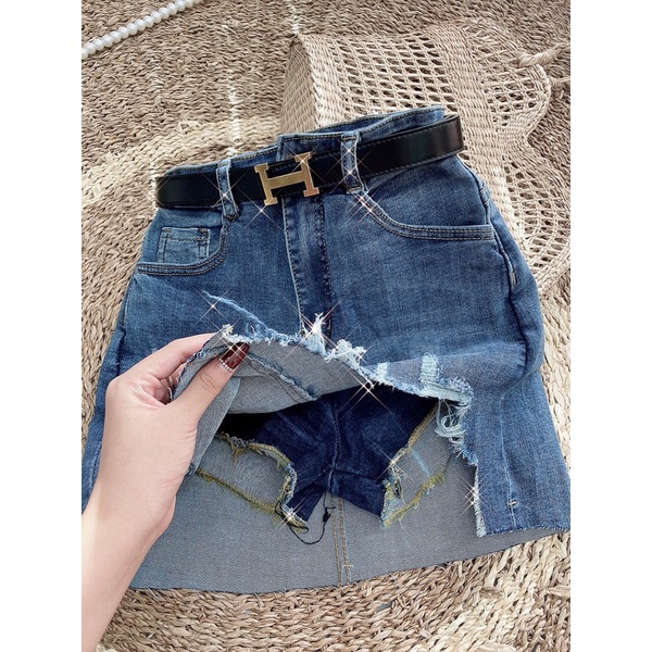 Chân váy jeans nữ rách