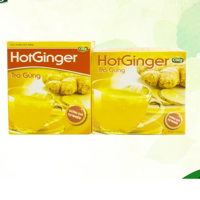 Hộp 20 gói trà gừng Cozy Hot Ginger 10gr x 20 gói