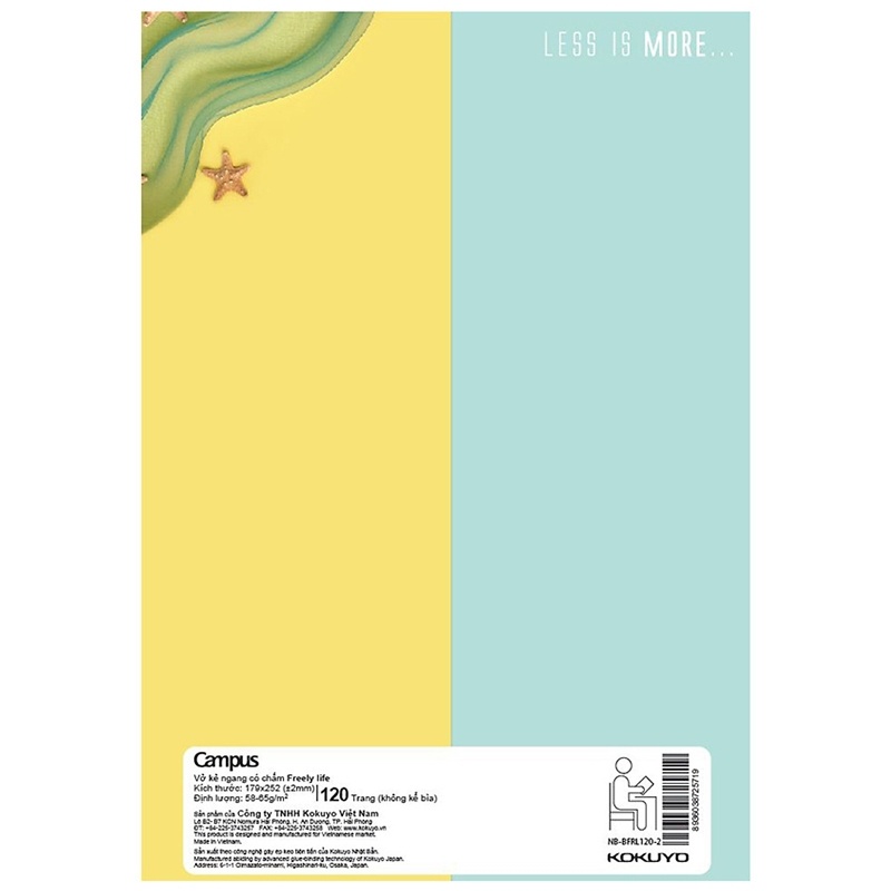 Vở Freely Life - B5 Kẻ Ngang 120 Trang ĐL 58-65g/m2 - Campus NB-BFRL120 (Mẫu Màu Giao Ngẫu Nhiên)