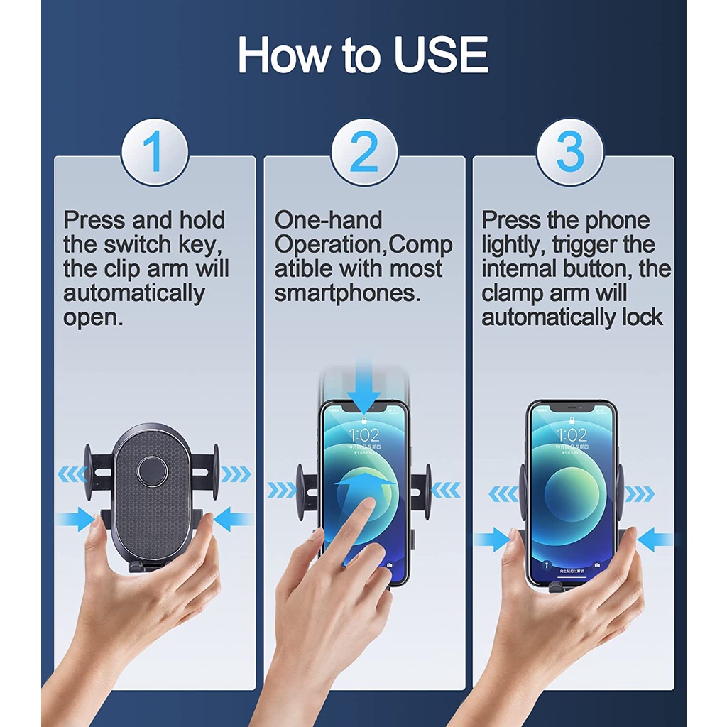 360 Mới° Giá Đỡ Điện Thoại/GPS Xoay Được Thông Dụng Cho Gương Chiếu Hậu Xe Hơi