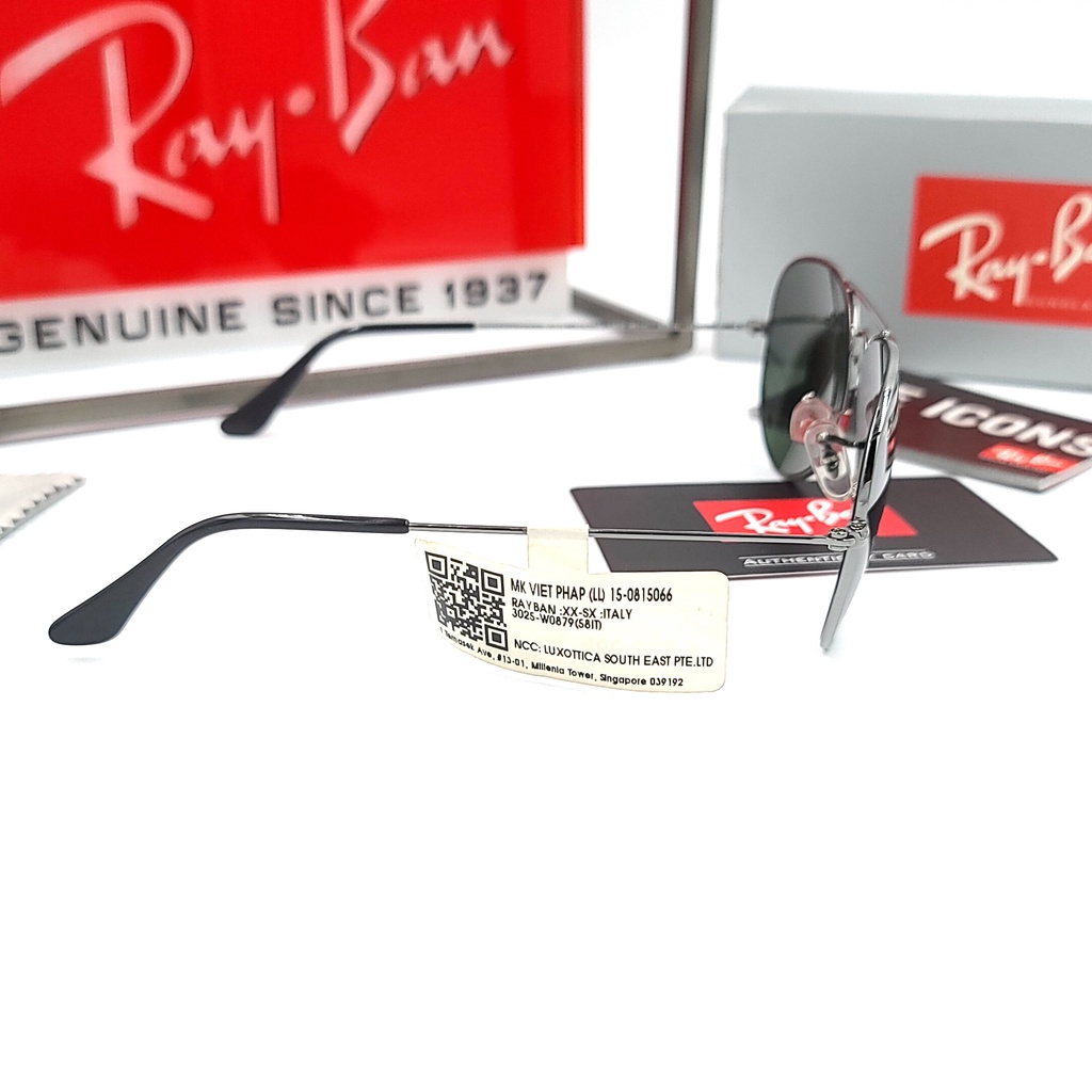 Kính mát RayBan Aviator RB3025-L0205 hàng hiệu Italy