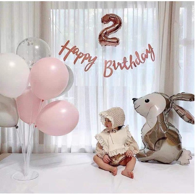 Trụ gắn bong bóng giả bóng bay 7 nhánh bằng mica Cao 70cm Để Bàn Trang Trí Sinh Nhật tiệc cưới
