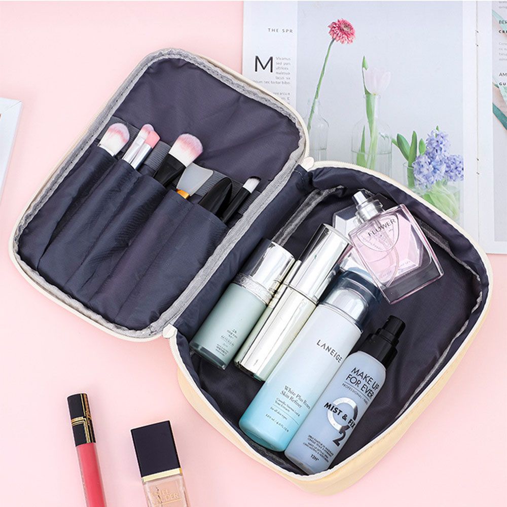 Túi đựng mỹ phẩm trang điểm sức chứa lớn họa tiết gấu hoạt hình dễ thương tiện dụng cho nữ