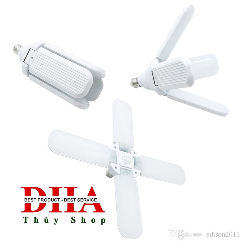 ĐÈN LED E27 4 CÁNH ( HÌNH CÁNH QUẠT) CÔNG SUẤT 60W, TIẾT KIỆM ĐIỆN NĂNG.