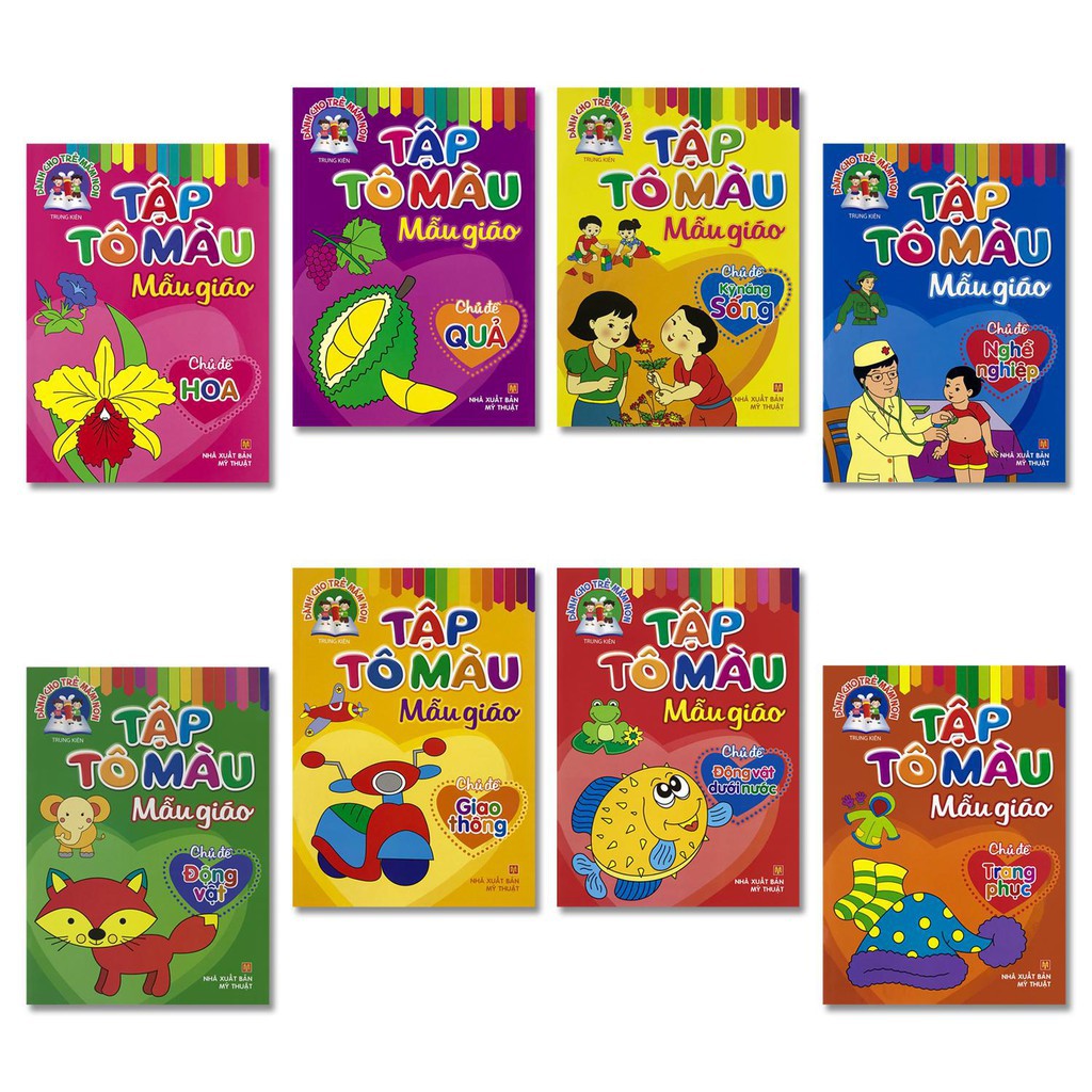 Sách-Tô Màu Mẫu Giáo (Túi 8 Cuốn) | BigBuy360 - bigbuy360.vn