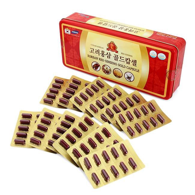Viên Hồng Sâm Đông Trùng Hạ Thảo kết hợp Nấm Linh Chi và Nhung Hươu tặng kèm 1 hộp kẹo Sâm mềm Hàn Quốc 200g