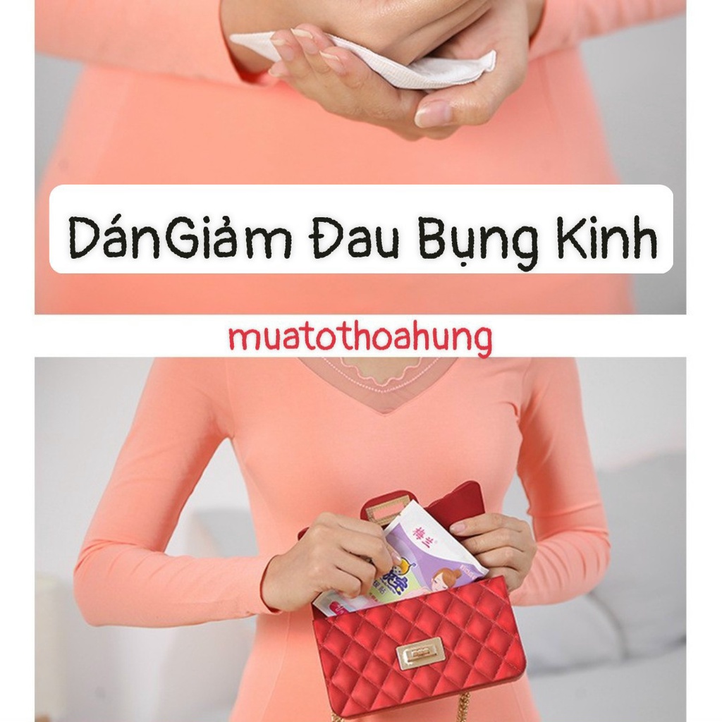COMPO 5 Túi Dán /10 miếng dán Giữ Nhiệt Cơ Thể Miếng Dán Hỗ Trợ Giảm Đau Bụng Kinh Từ Thảo Dược - 1 Túi/ 2 miếng