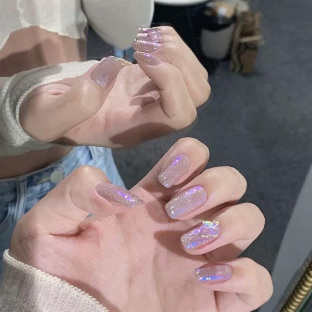 MIHAN1 Bộ 24 Móng Tay Giả Che Phủ Toàn Diện Tháo Rời Được