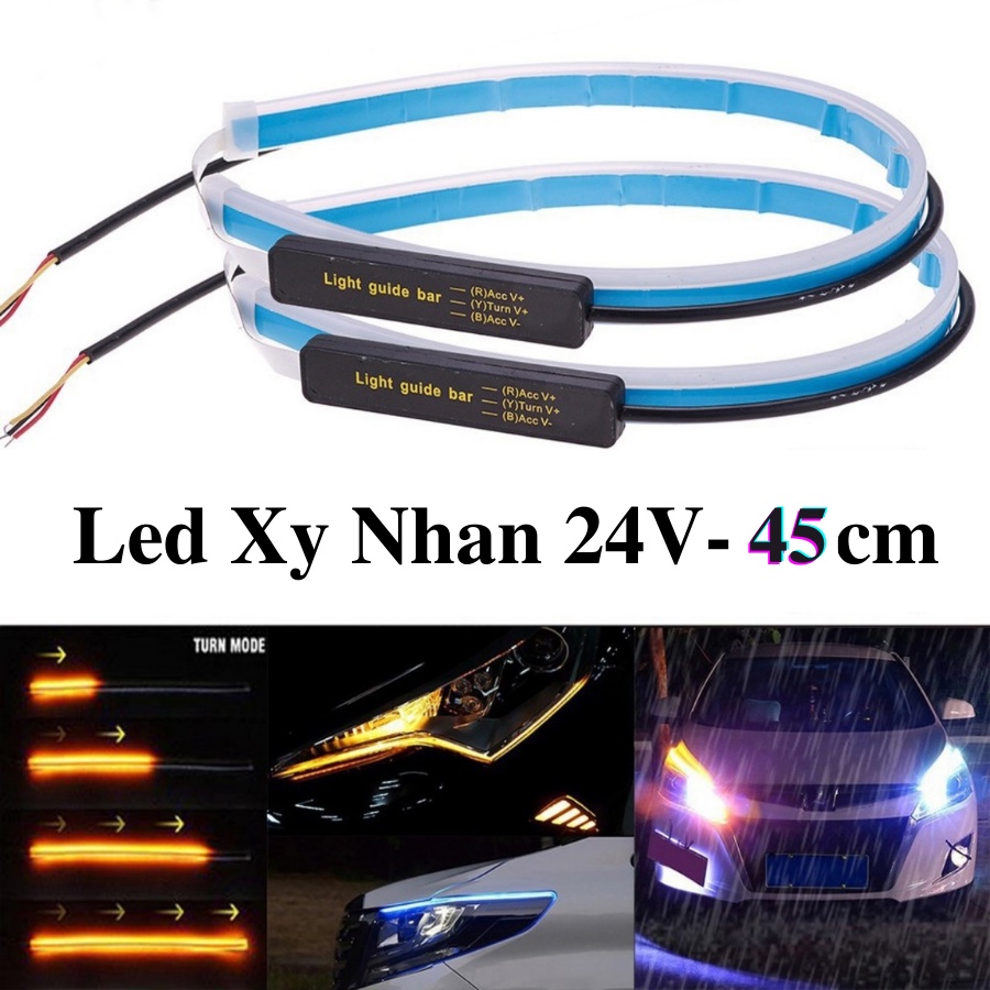 Đèn led mí audi lắp ngoài 12V-24V dùng xe tải xe khách 45cm