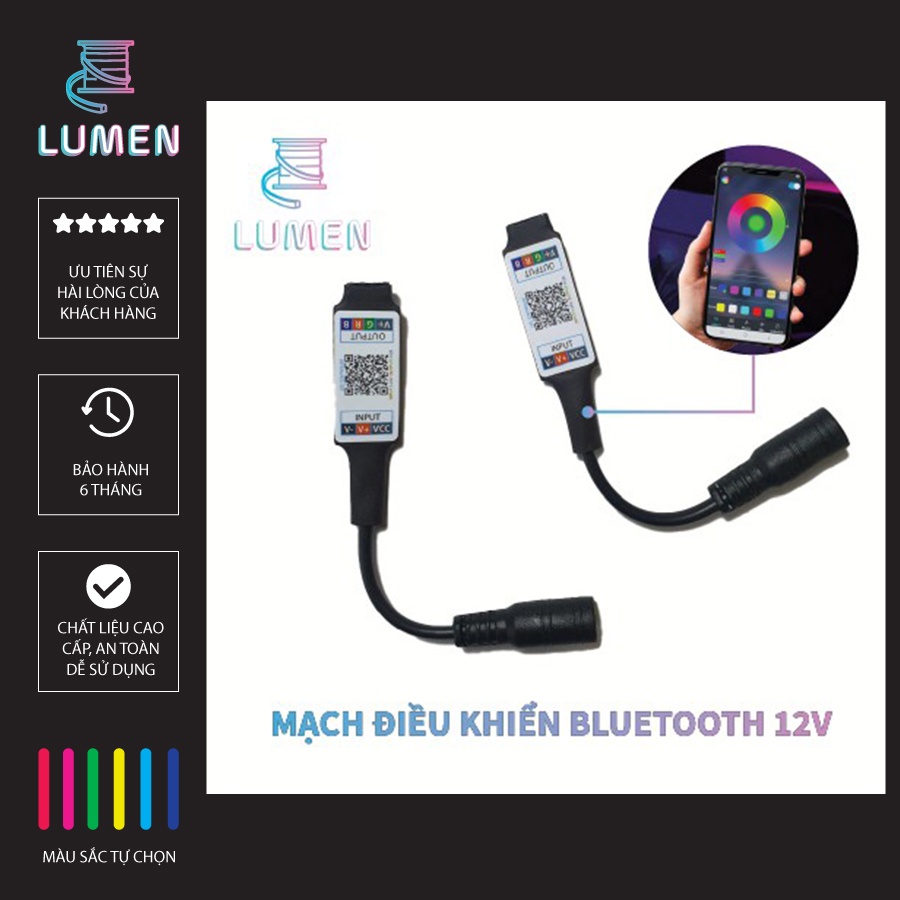 [RGB] Bộ điều khiển từ xa đèn LED/ NEON Bluetooth 12V ( dùng app) - LUMEN - Đèn Neon Sign