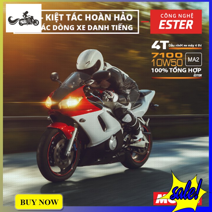 Dầu nhớt Motul 7100 10W50 (1L) dùng cho xe Tay côn, Moto - Phân phối chính hãng