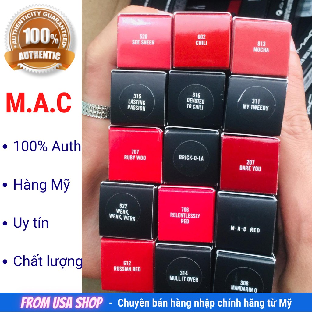 ✅ SON MAC CHÍNH HÃNG✅Đủ màu✅